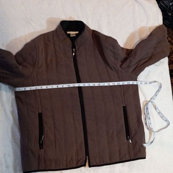 Vintage LUTAR Tan Black Lined Silk Coat - Picture 9 of 15